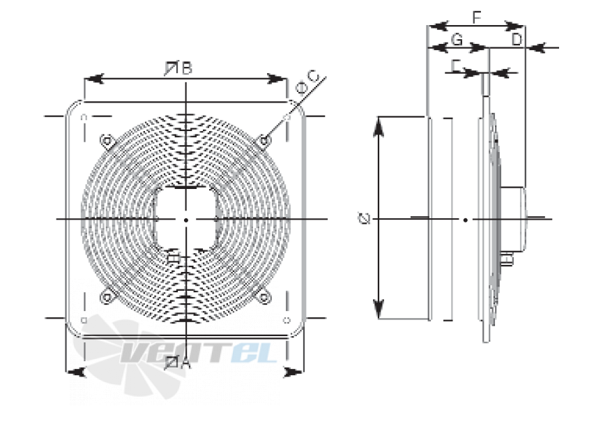 Vortice AF-CO 354 M - описание, технические характеристики, графики